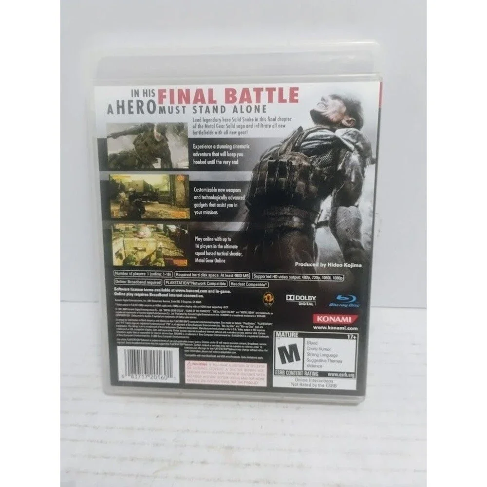 SONY PLAYSTATION 3 PS3 METAL GEAR SOLID 4 GUNS OF THE PATRIOTS CIB